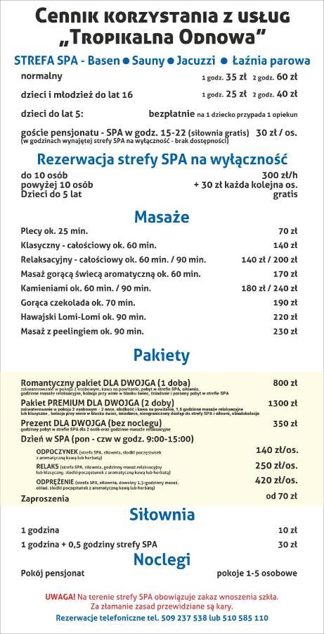 Tropikalna Odnowa Panzió Falkowo Kültér fotó